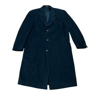 Lauren Ralph Lauren Mens Black Wool Blend Overcoat Topcoat XXL (per size chart)